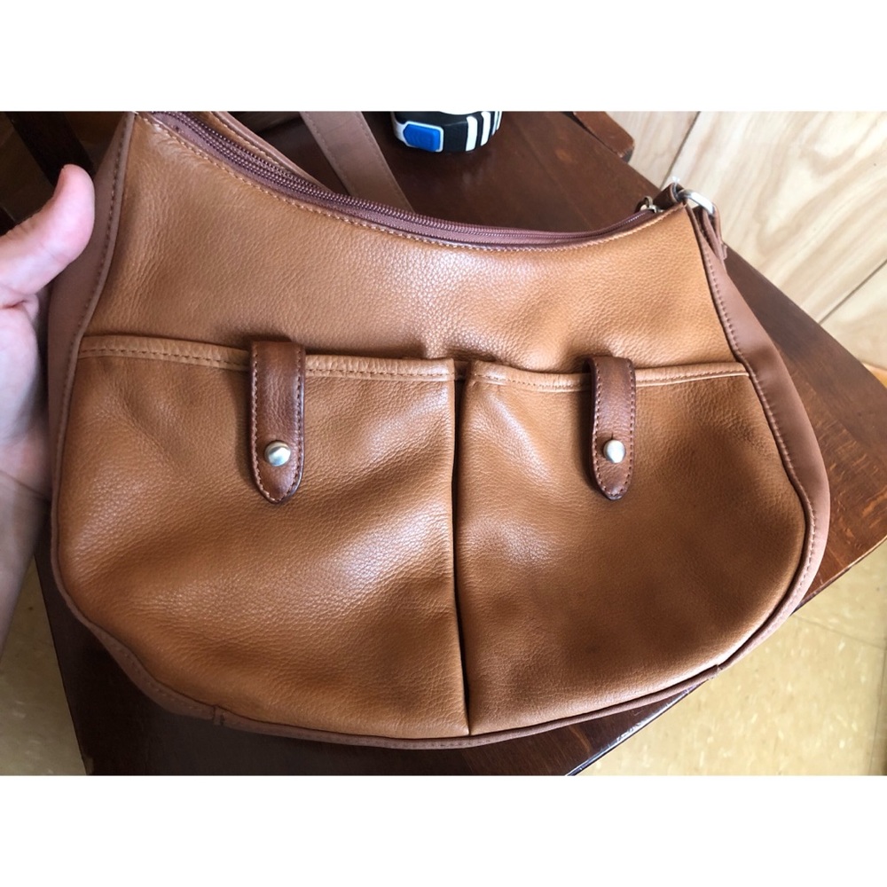 Vintage leather Fossil shoulder bag - Picture 4 of 7